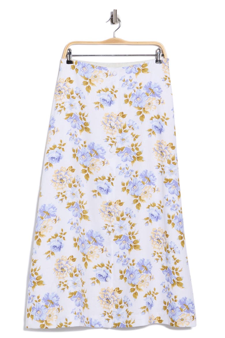 Andi Linen Midi Skirt, Alternate, color, ROMANTIC
