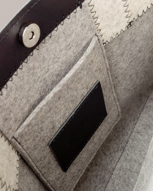 Graf & Lantz Graf Lantz Jaunt Merino Wool Tote In Granite/black