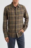 rag & bone Tomlin Overdye Plaid Cotton Flannel Button-Up Shirt