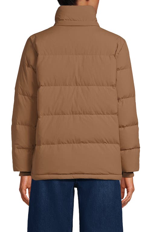 Lands' End Wide Channel 600 Down Puffer Jacket In Brown