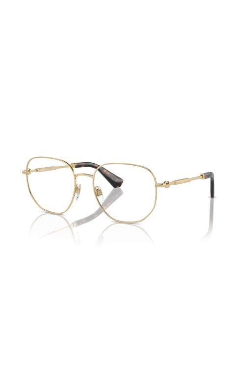 Burberry 53mm Square Optical Glasses In Gold