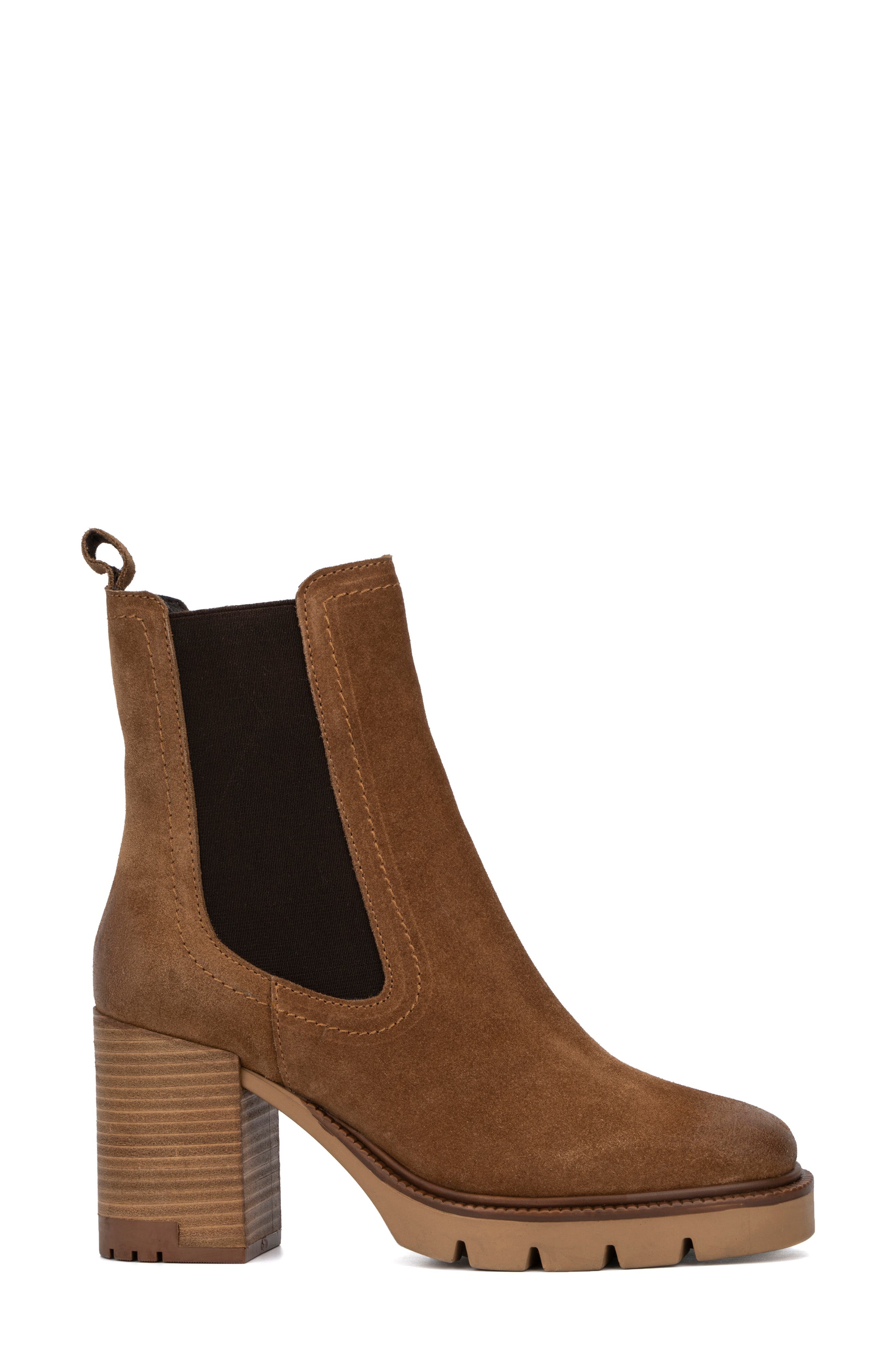 VINTAGE FOUNDRY Penelope Leather Bootie, Alternate, color, Cognac