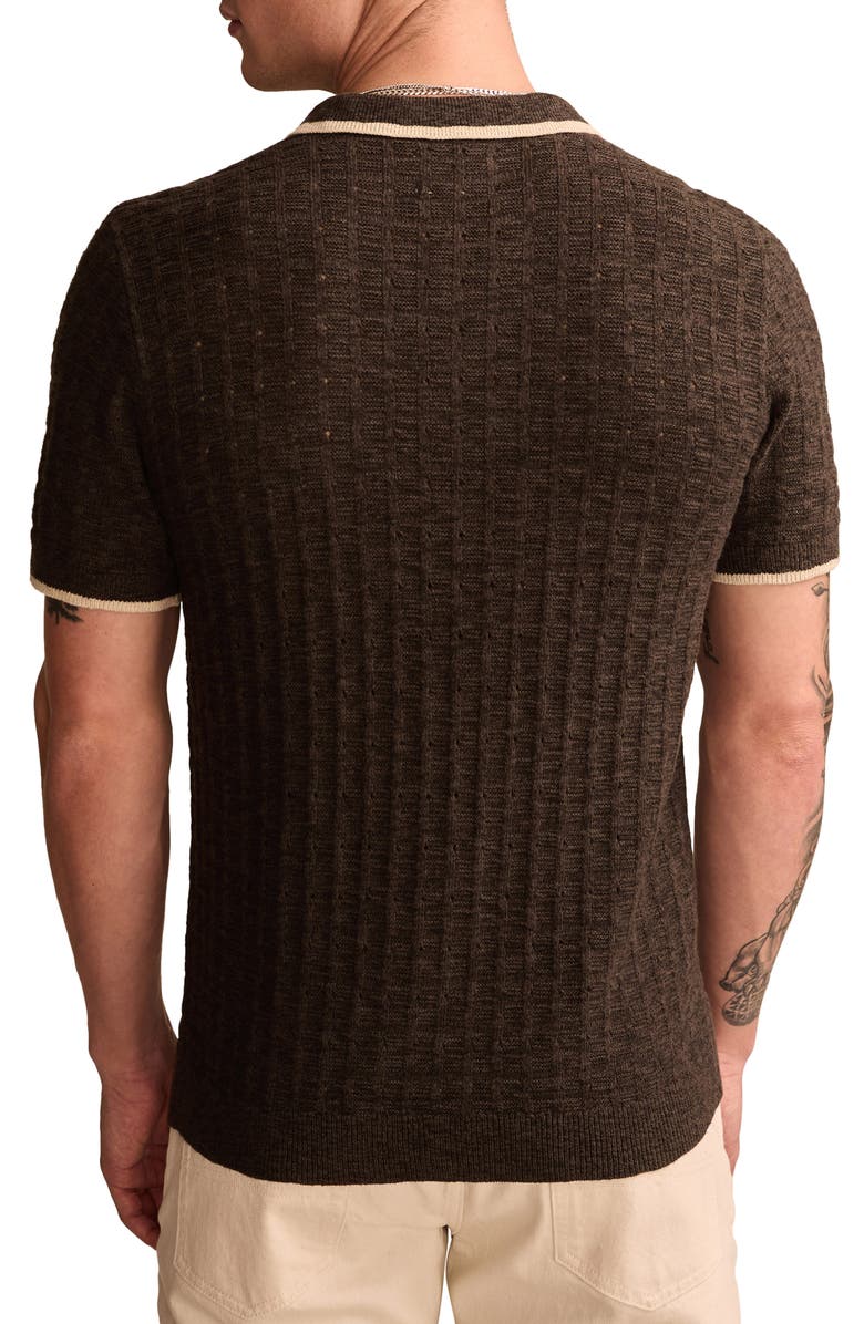 Lucky Brand Tipped Short Sleeve Polo Sweater, Alternate, color, 