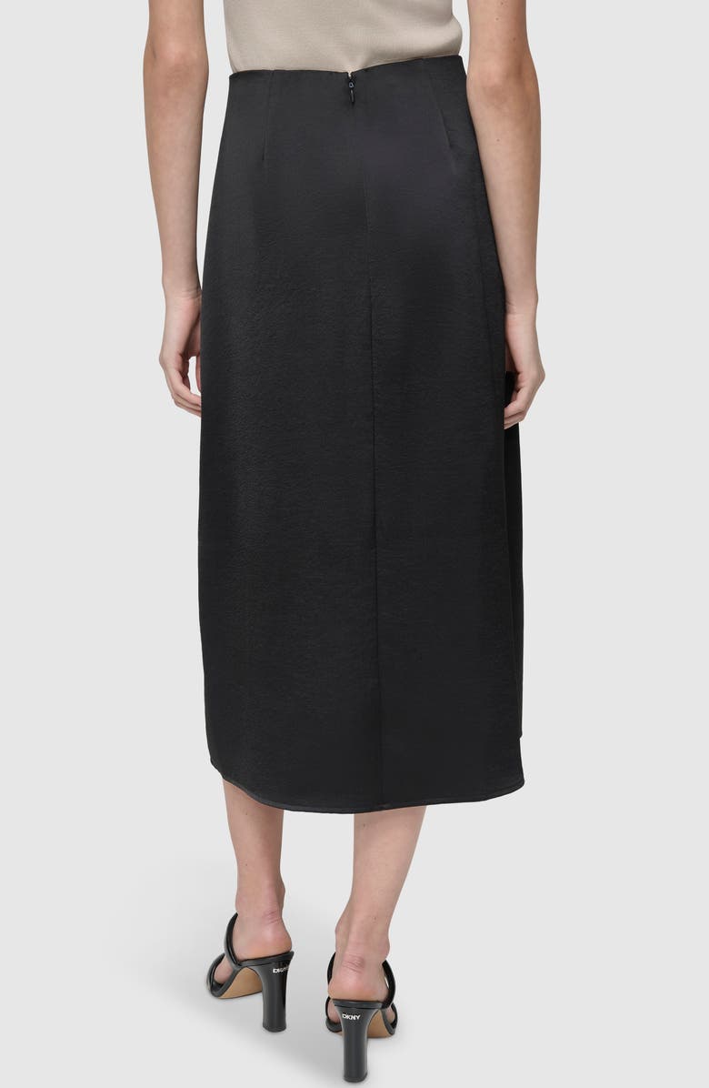 DKNY Cargo Pocket Sateen Skirt, Alternate, color, Black