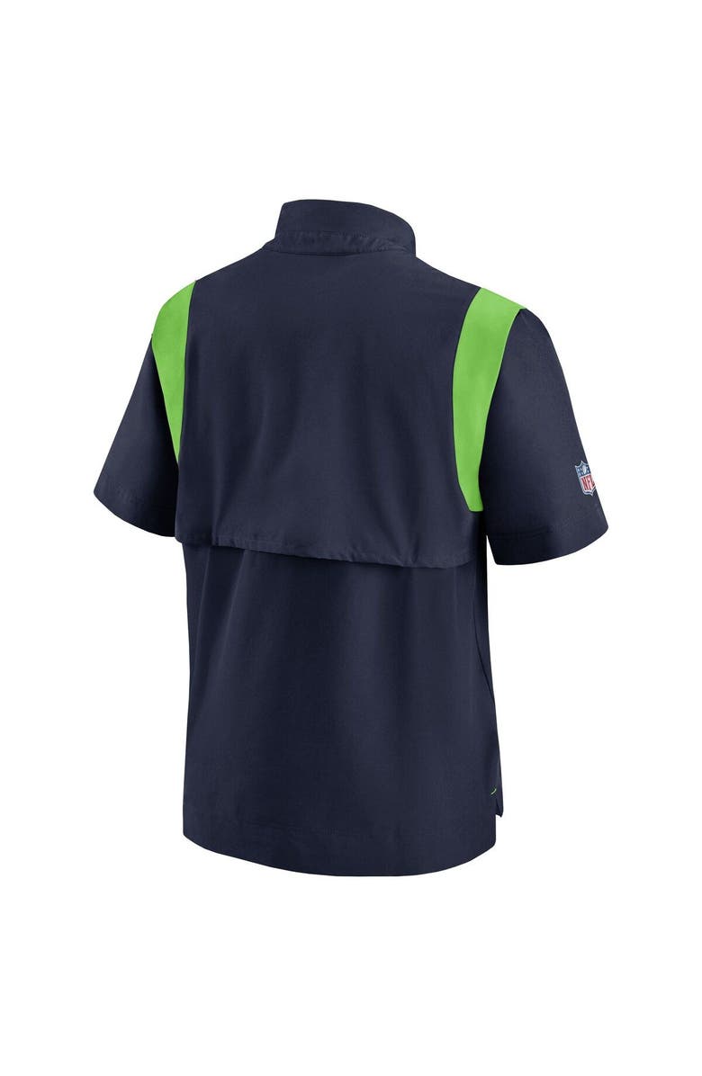 Nike Men's Nike Navy Seattle Seahawks Sideline Coaches Chevron Lockup Pullover Top, Alternate, color, Navy