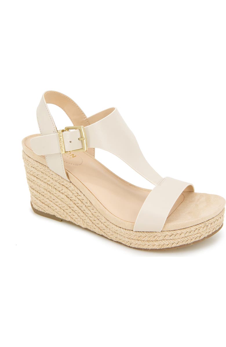 Reaction Kenneth Cole Card Platform Wedge Sandal, Main, color, Ecru