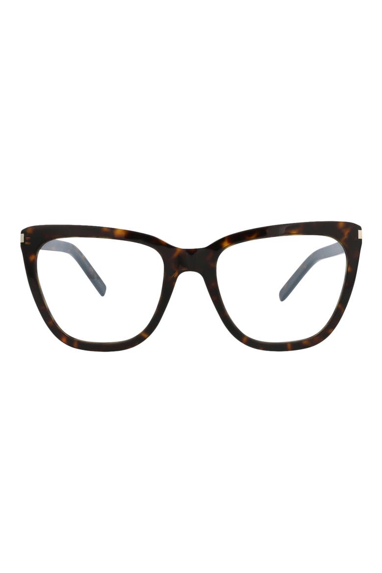 55mm Cat Eye Optical Frames, Main, color, HAVANA HAVANA TRANSPARENT