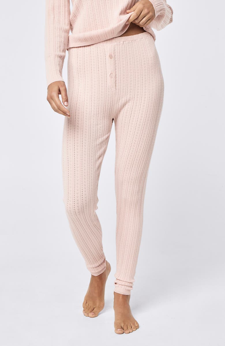 Papinelle Pointelle Pajamas, Alternate, color, Pearl Blush