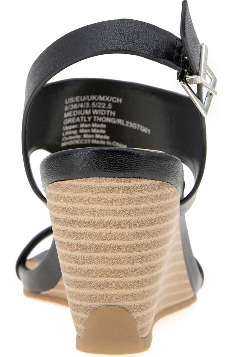 Reaction Kenneth Cole Greatly Platform Wedge Sandal, Alternate, color, Black
