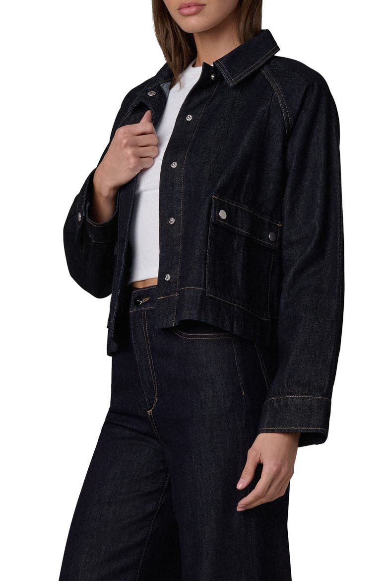 The Patch Pocket Denim Swing Jacket, Alternate, color, RINSE