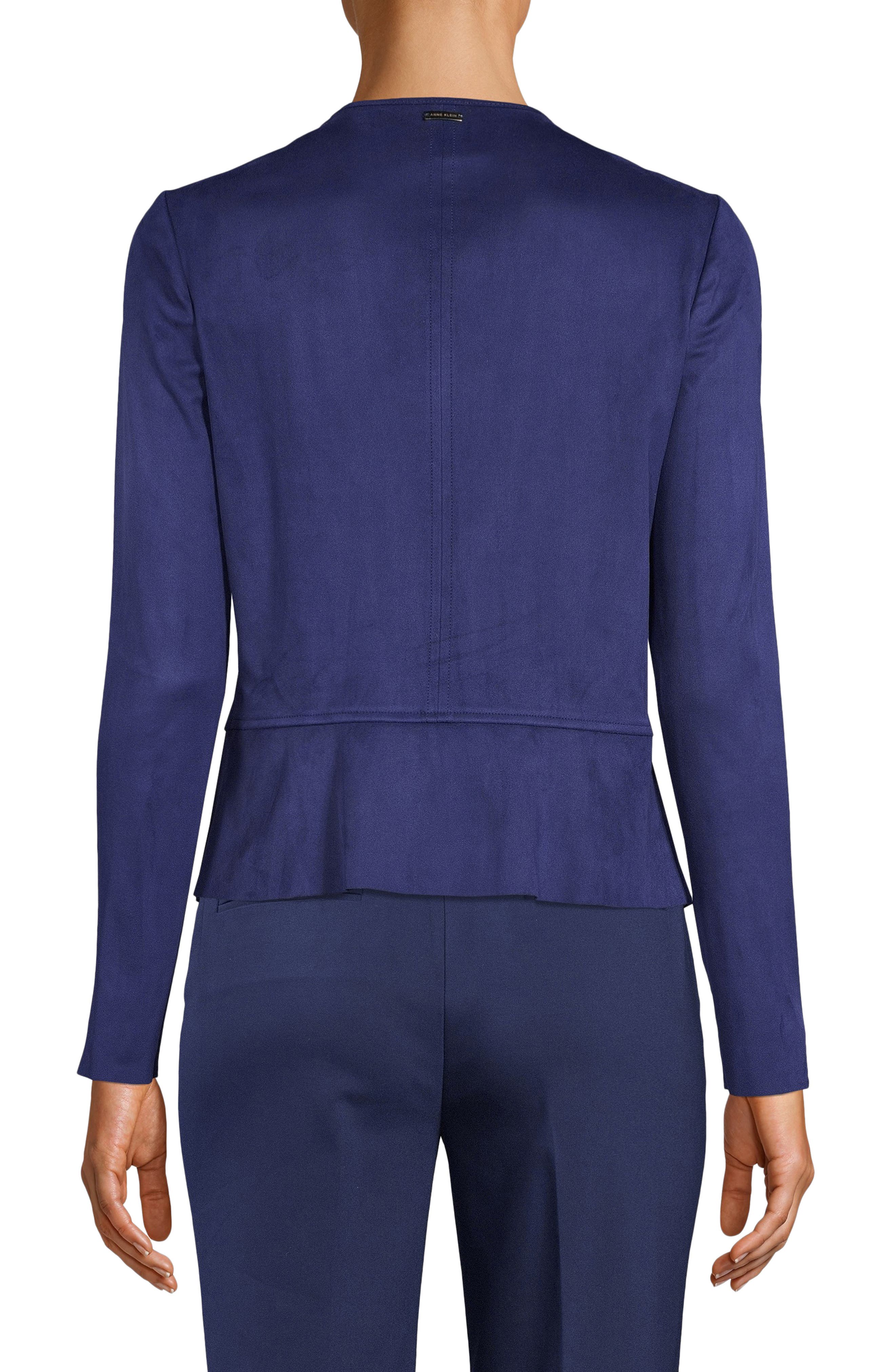 Drape Front Faux Suede Jacket - image 2