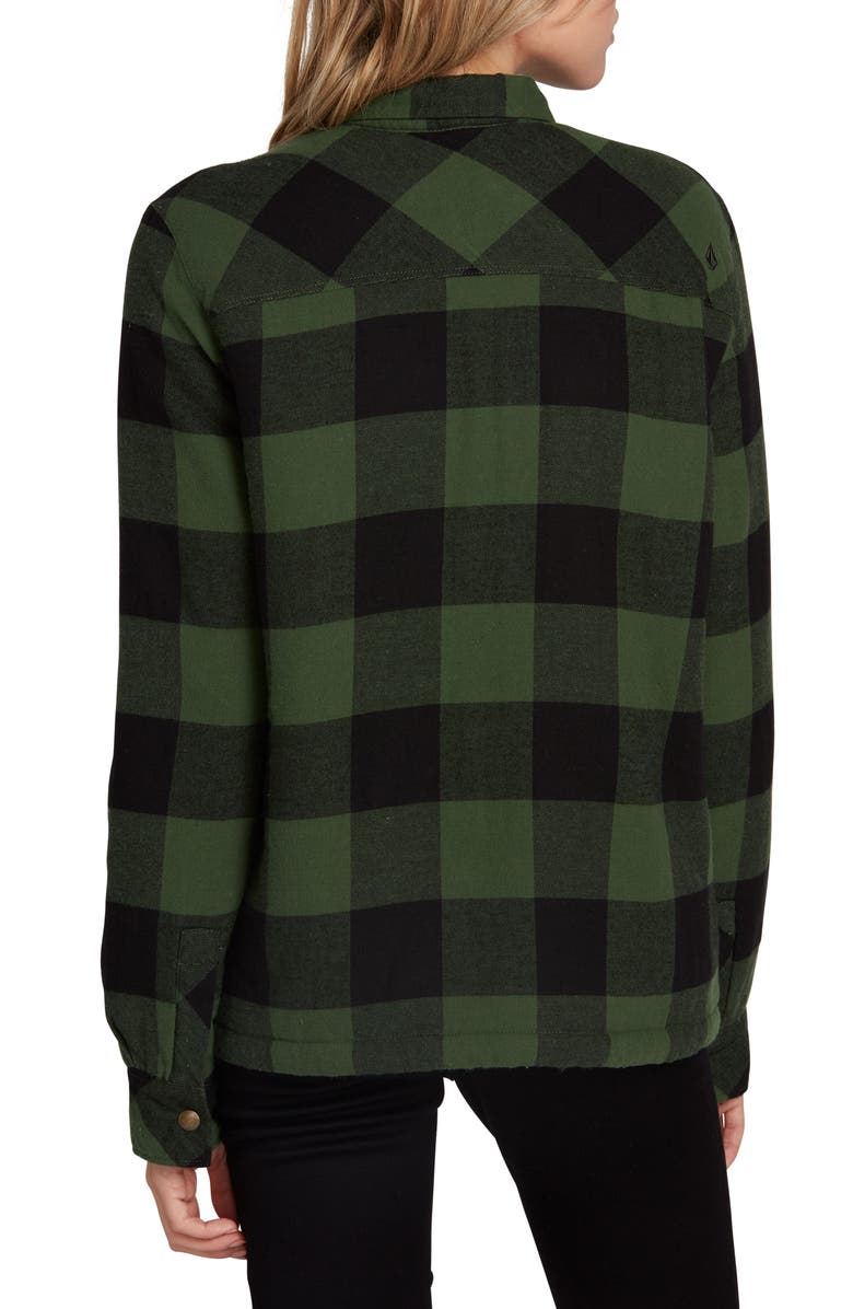 Volcom Plaid About You Plaid Flannel Shaket, Alternate, color,