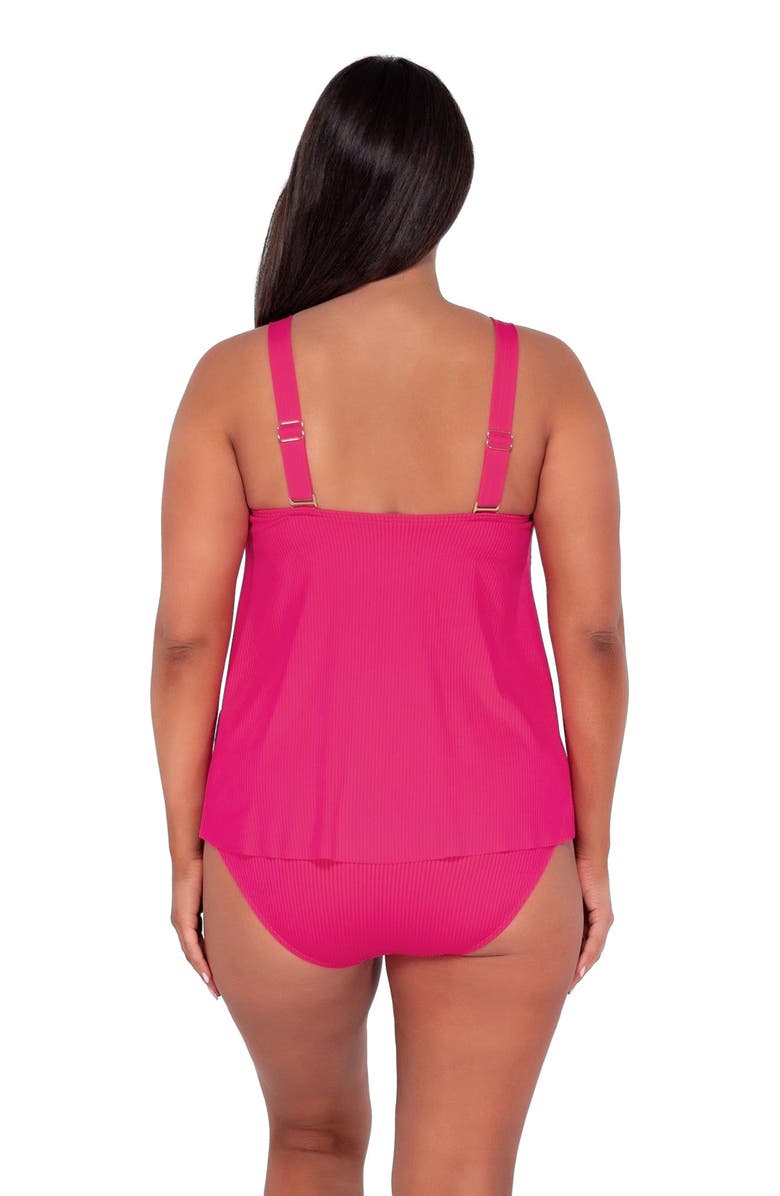 Sunsets Escape Sadie Tankini Swimsuit Top, Alternate, color, Begonia Sandbar Rib