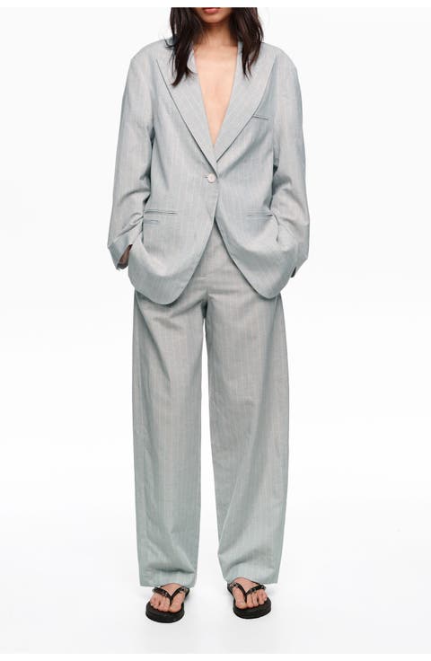 Striped Darted Trousers