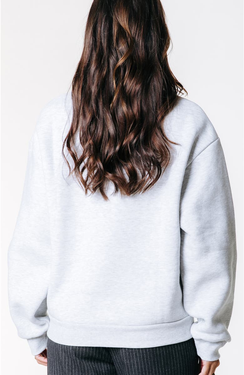 Colourful Rebel Racer Logo Dropped Shoulder Sweat, Alternate, color, Light Grey Melange