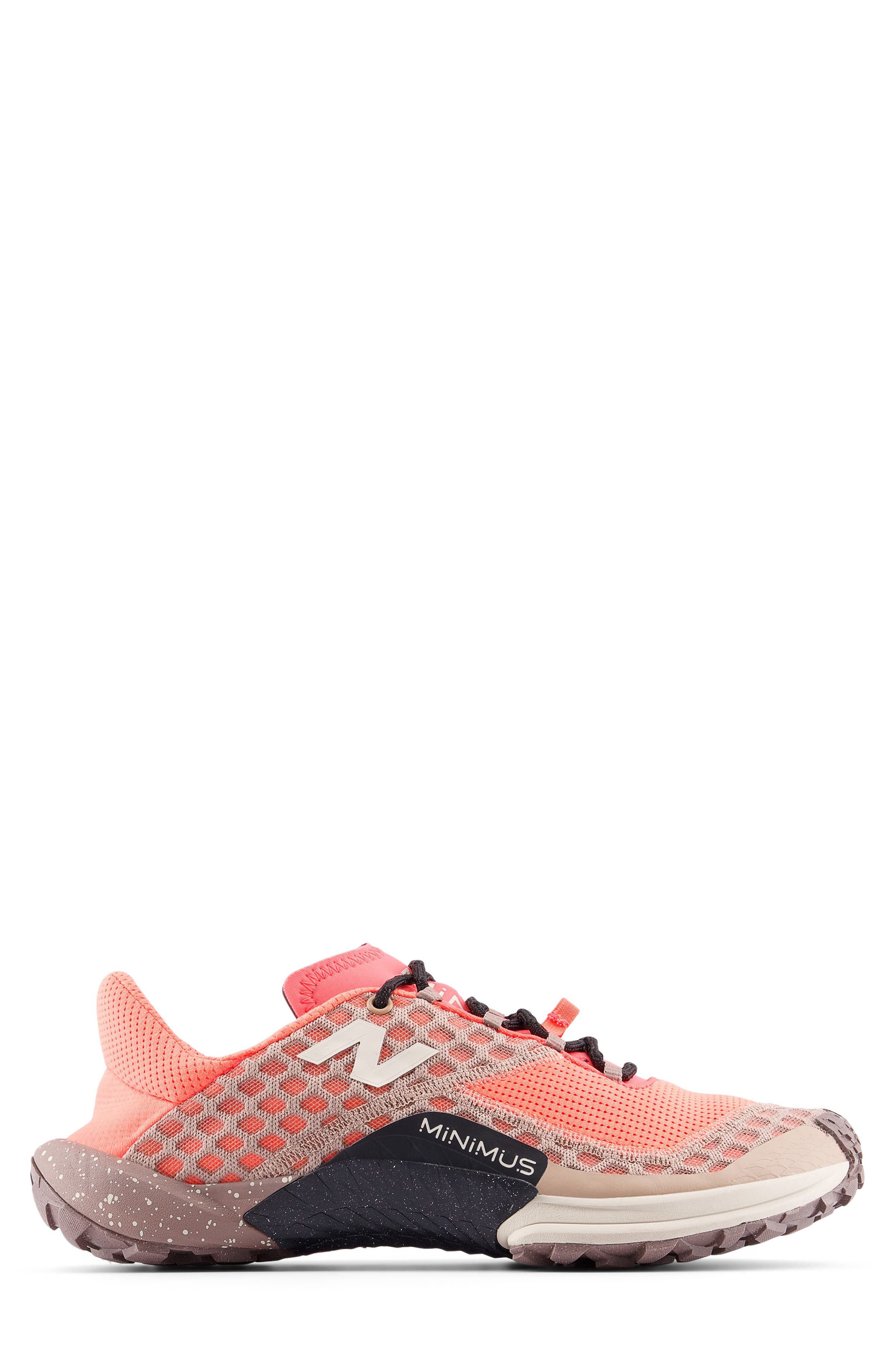 New Balance Minimus Trail Shoe, Alternate, color, Urgent Red/ Flat Taupe
