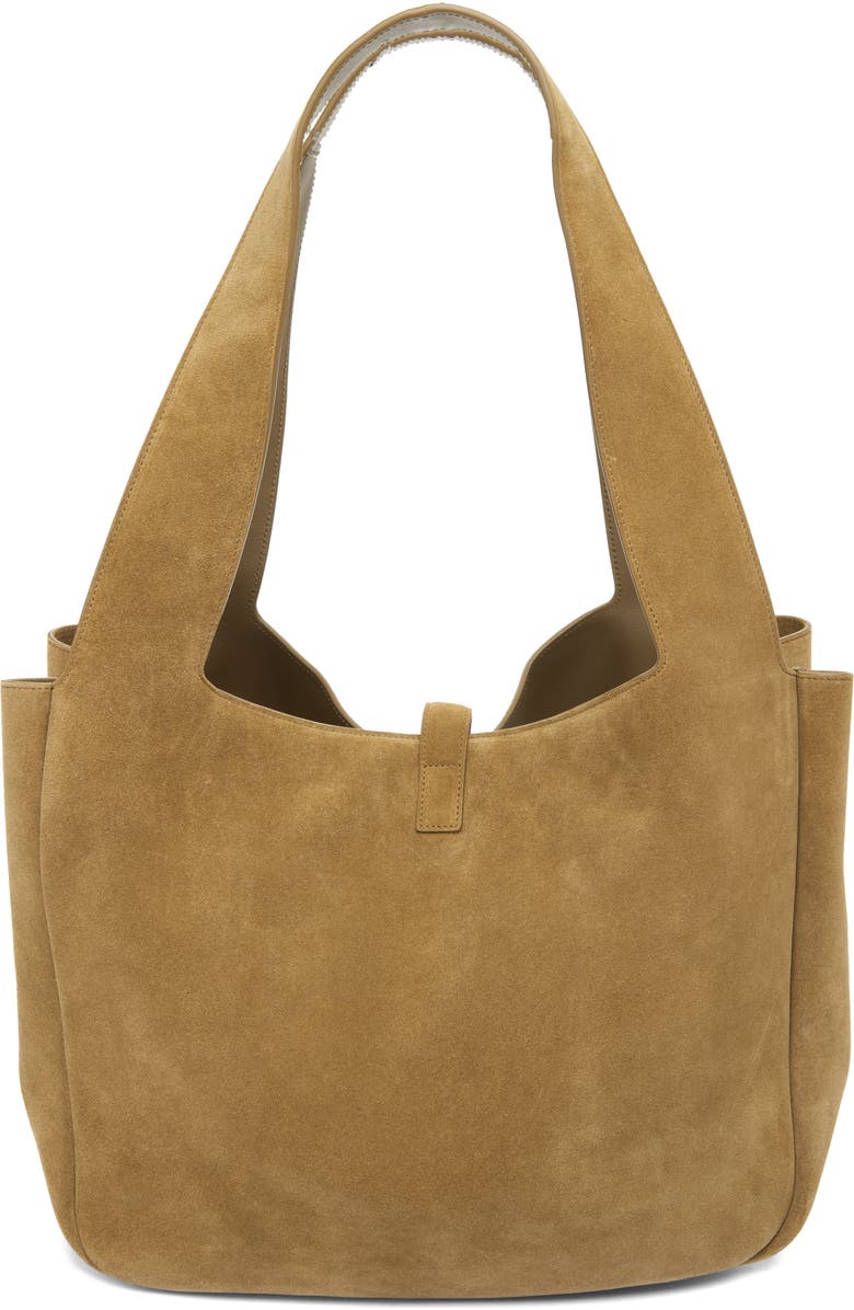 Saint Laurent Le 5 À 7 Bea Suede Tote, Alternate, color, Golden Leaf