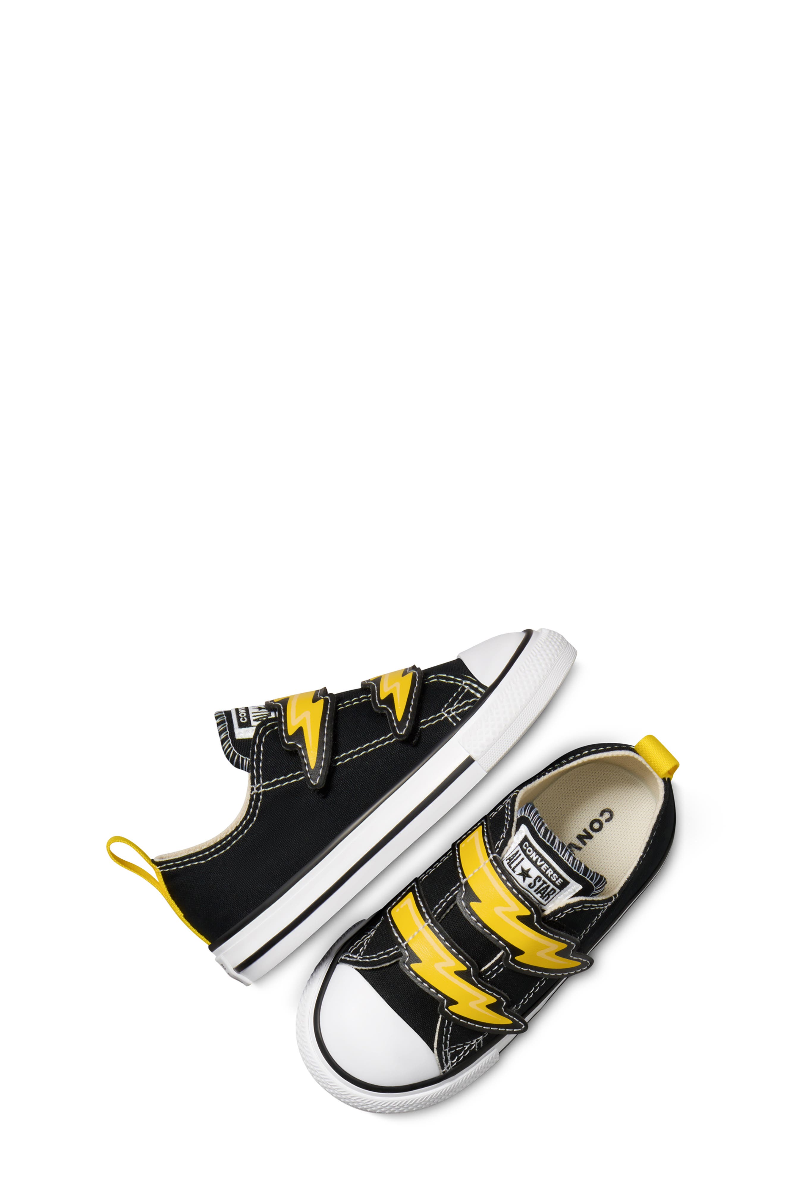 Converse Kids' Chuck Taylor<sup>®</sup> All Star<sup>®</sup> Electric Bolt Easy On Sneaker, Alternate, color, Black/ Golden Wren