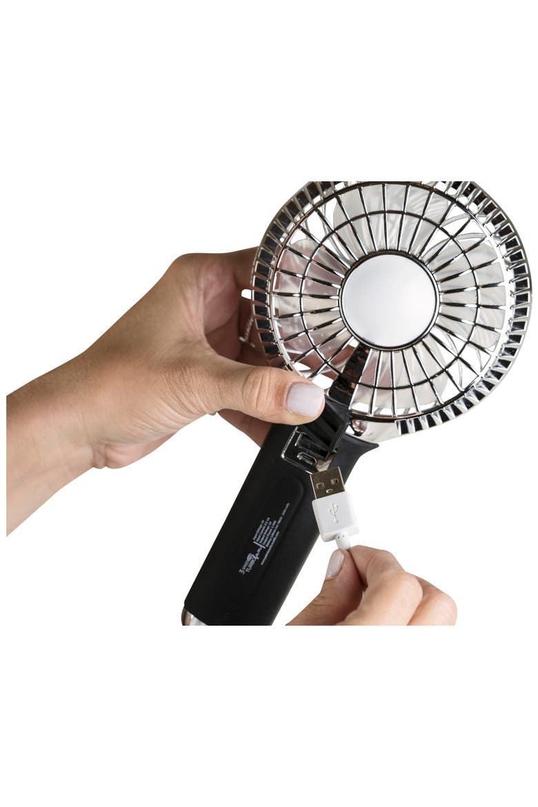 USB Rechargeable Turbo Fan, Alternate, color, BLACK/ WHITE