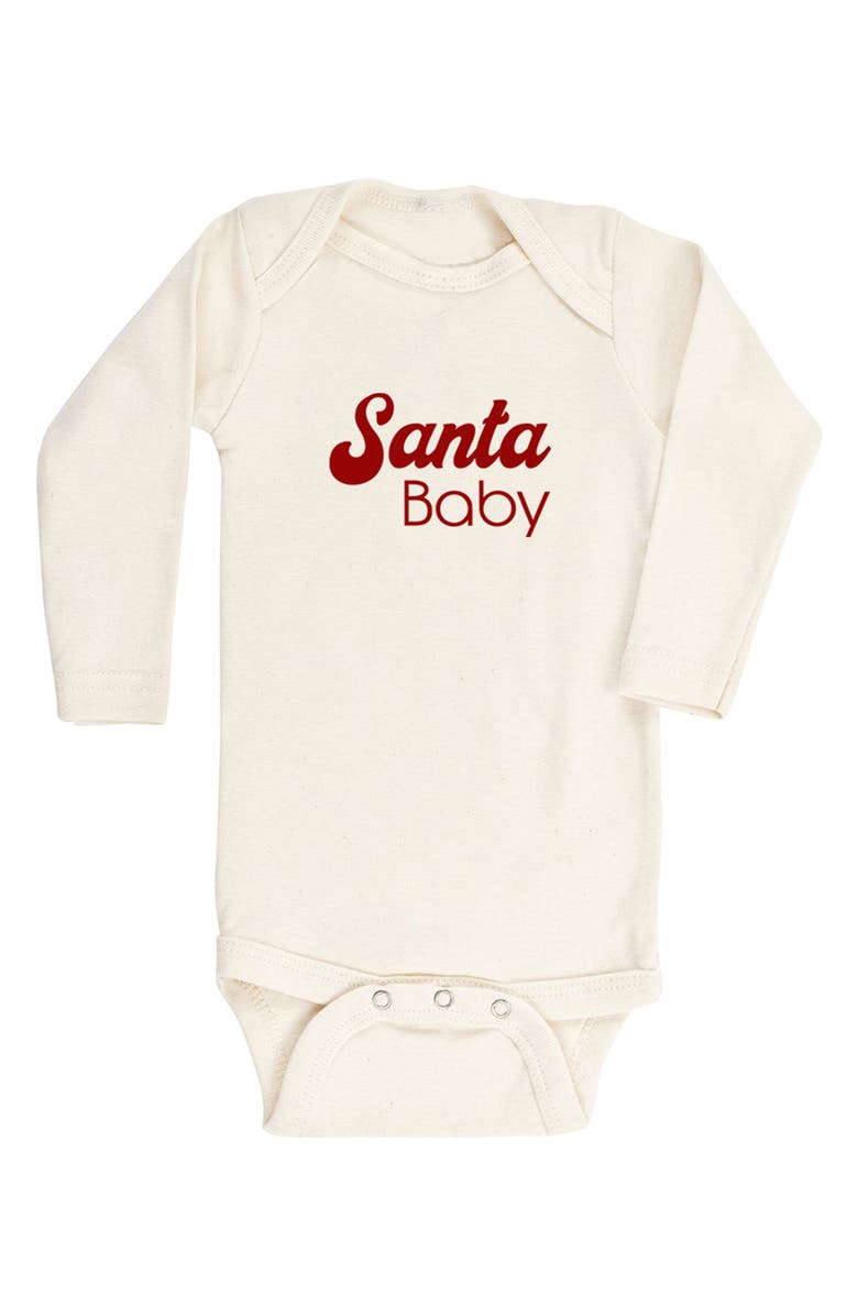 Tenth & Pine Organic Cotton Santa Baby Bodysuit, Main, color, 