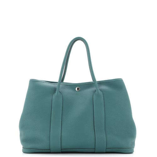 Pre-owned Hermes Hermes Garden Party Tote Leather 36 In Green