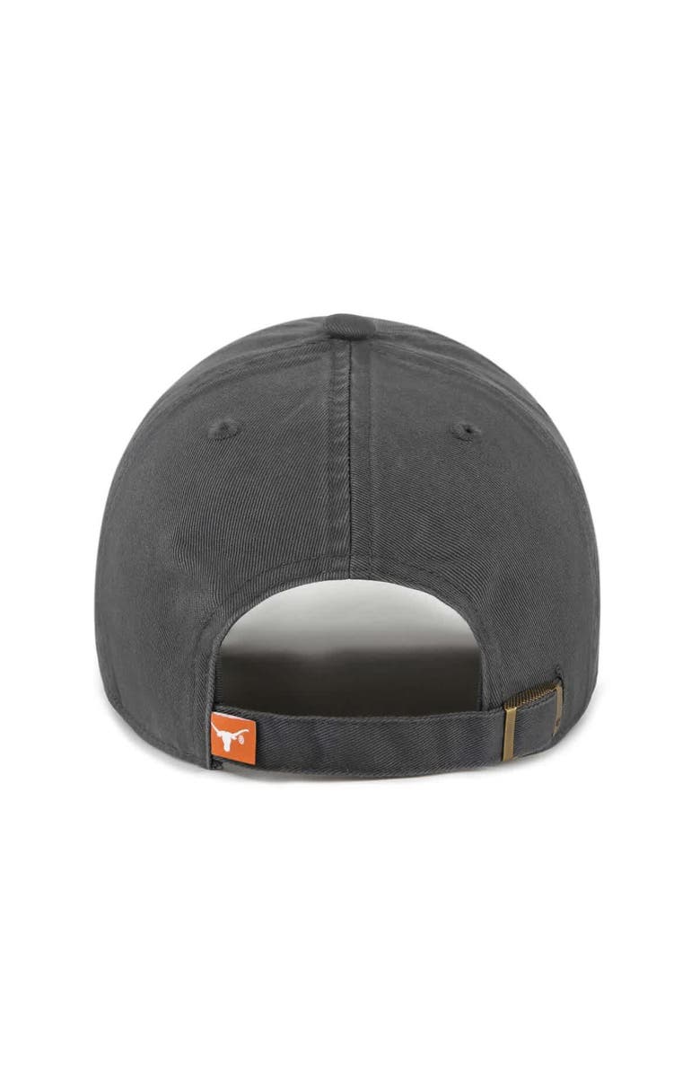 '47 Men's '47 Charcoal Texas Longhorns Clean Up Adjustable Hat, Alternate, color, 