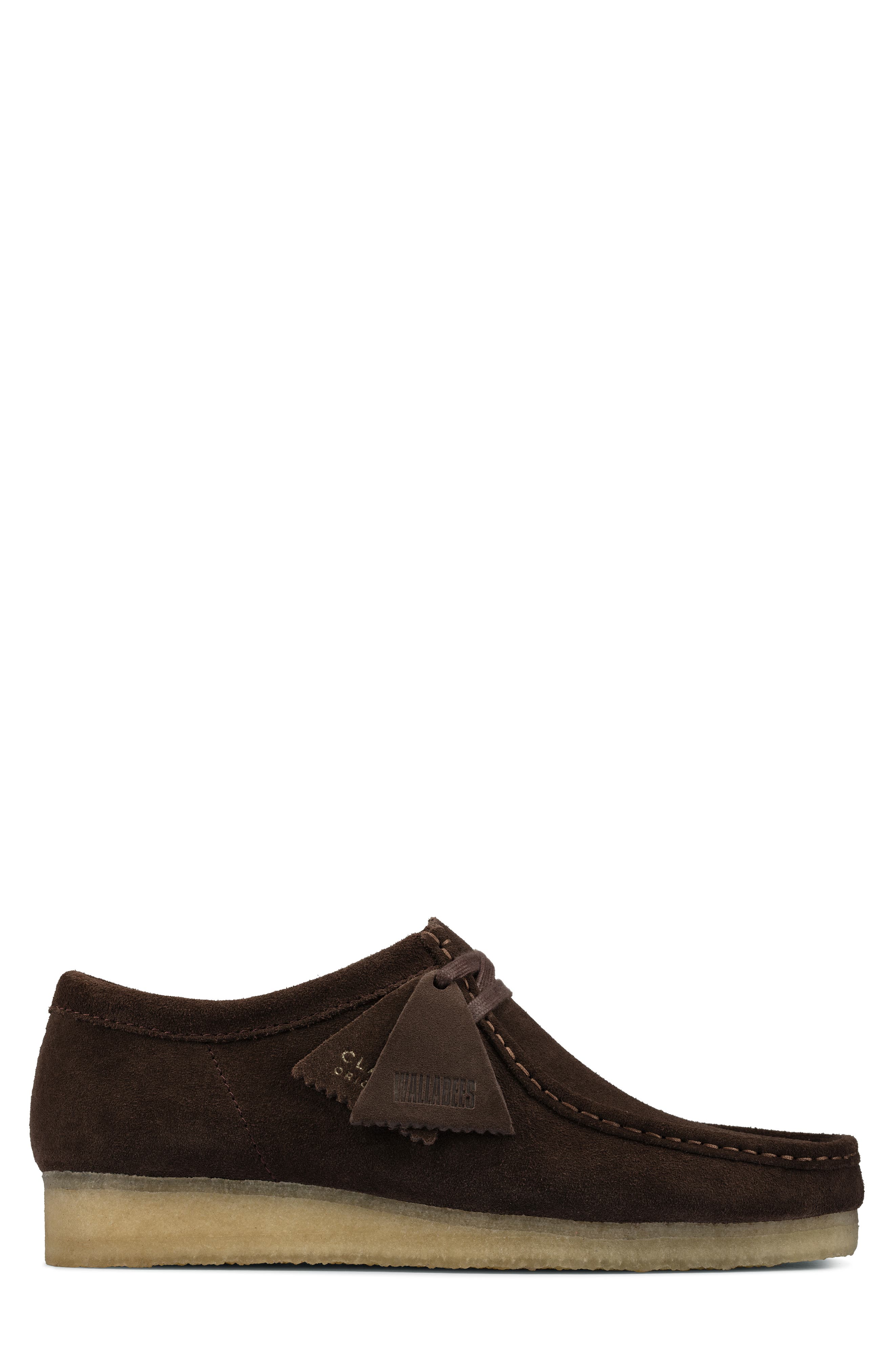 Clarks® 'Wallabee' Moc Toe Derby, Alternate, color, DARK BROWN