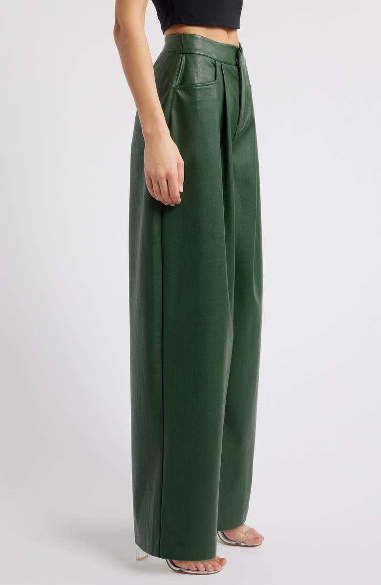 Mistress Rocks Wide Leg Faux Leather Pants, Alternate, color, 