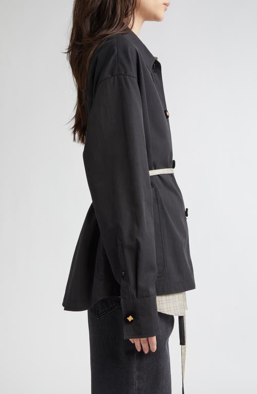 Eenk Layered Cotton Blend Jacket In Black