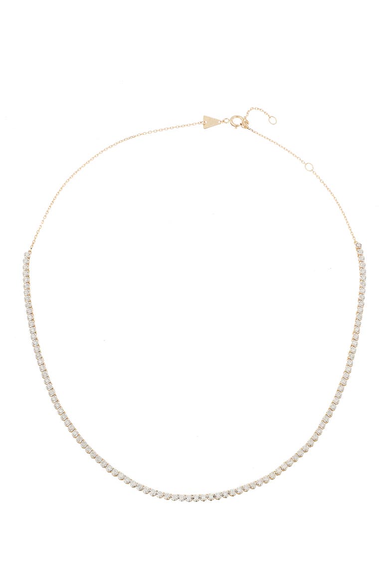 Half Riviera Diamond Necklace, Alternate, color, YELLOW GOLD