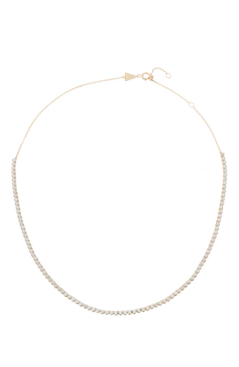 Adina Reyter Half Riviera Diamond Necklace, Alternate, color, Yellow Gold