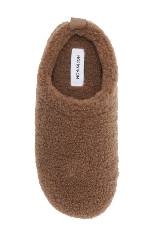 Nordstrom Greer Faux Shearling Clog Slipper In Brown