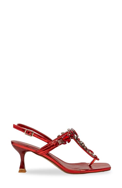 Chase & Chloe Chase And Chloe Crystal T-strap Slingback Sandal