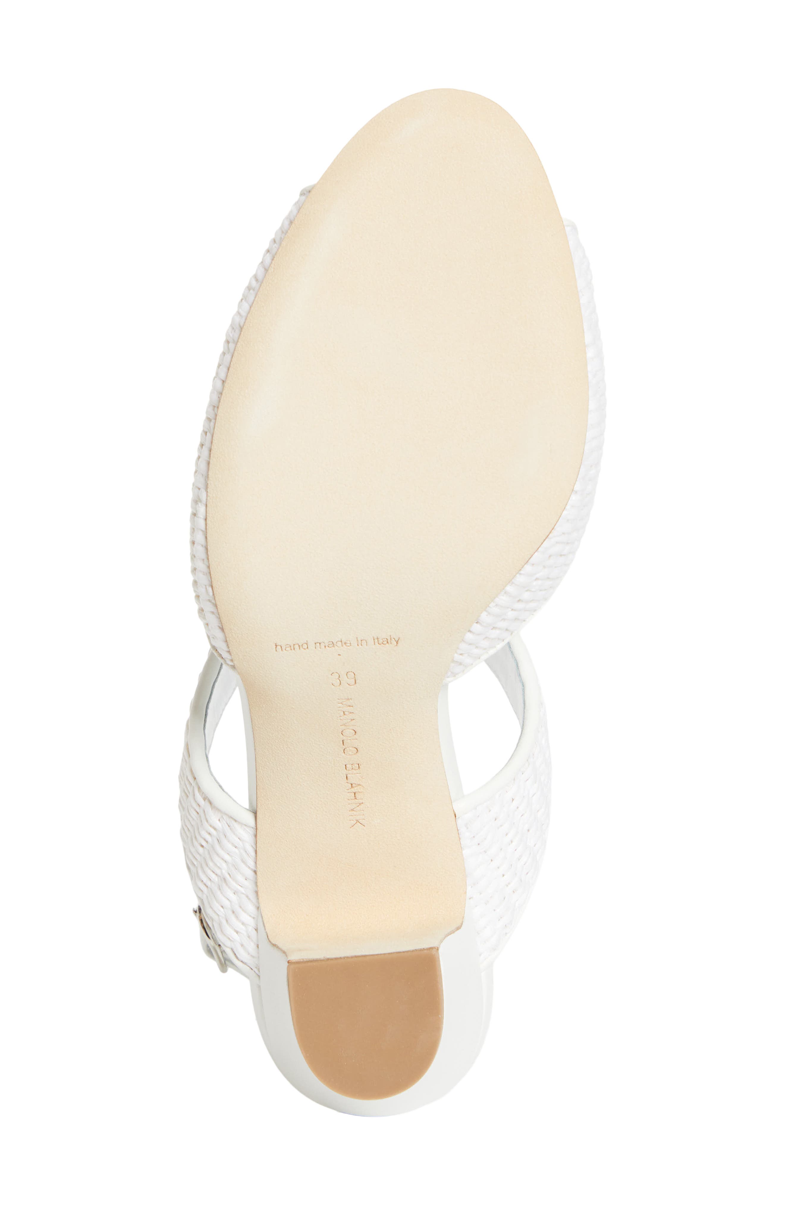 Manolo Blahnik Khiko Slingback Sandal, Alternate, color, White