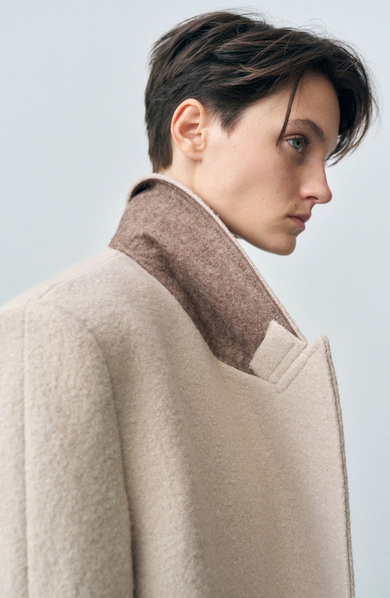 MANGO Double Breasted Wool Coat, Alternate, color,