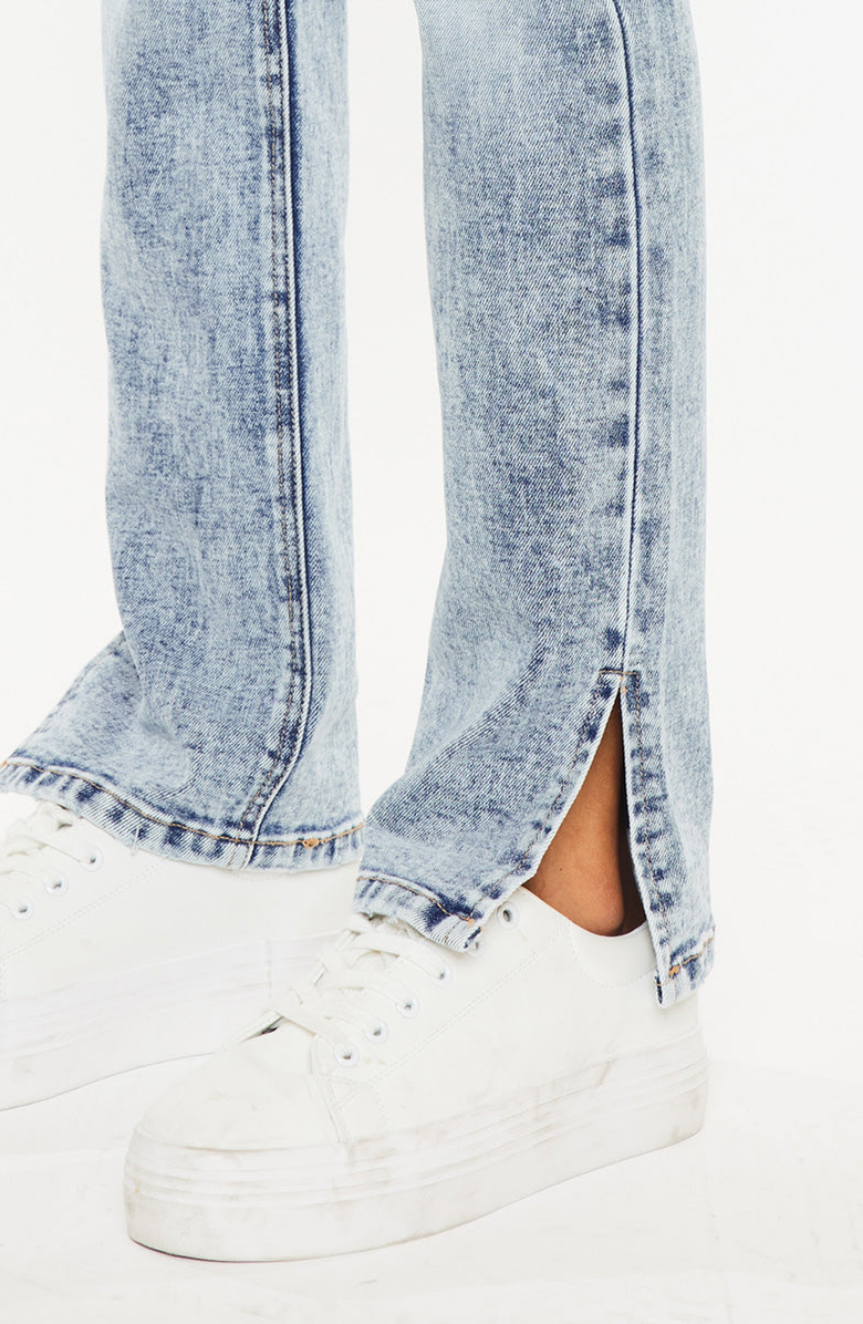 KanCan Nadia Mid Rise Y2K Bootcut Jeans, Alternate, color, Acid Wash