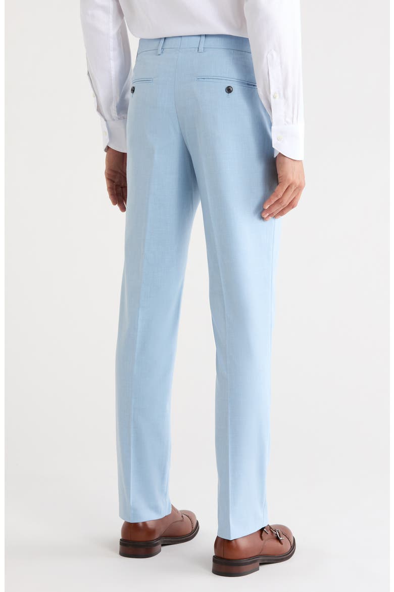 Flat Front Oxford Dress Pants, Alternate, color, LIGHT BLUE