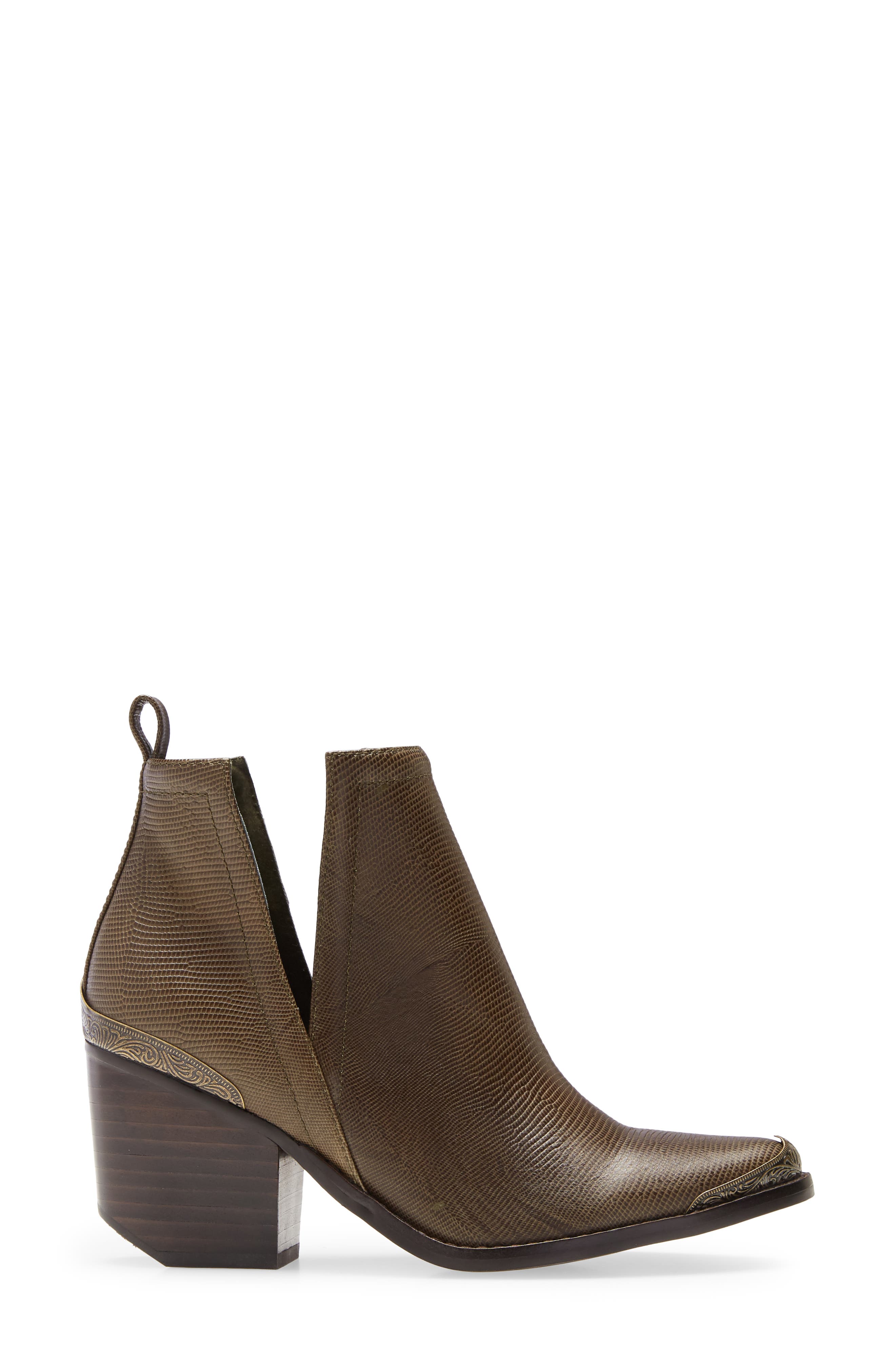 Cromwell Cutout Western Boot, Alternate, color, KHAKI LIZARD