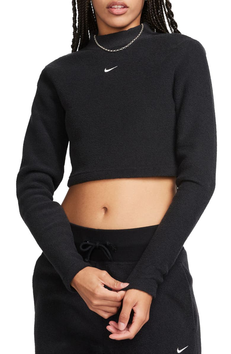 Nike Sportswear Cozy Long Sleeve Crop Top, Main, color, 