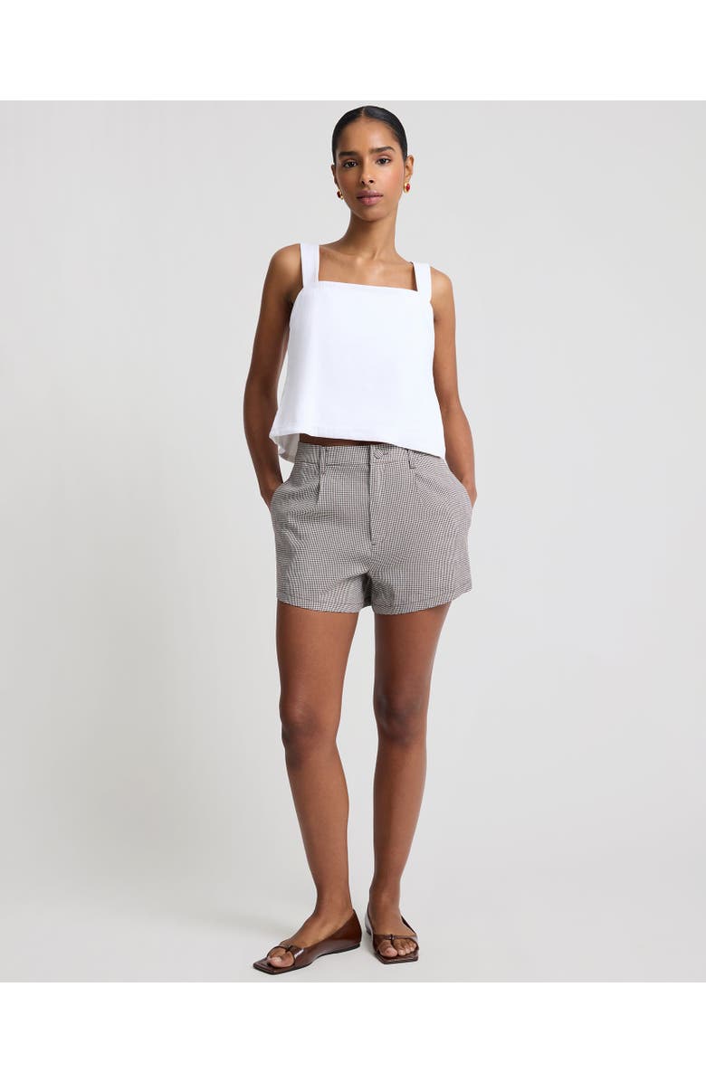 Onia Linen Stretch Short, Alternate, color, Brown/White