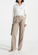 Manière De Voir Julie Fluid Pleat Front Tailored Trousers