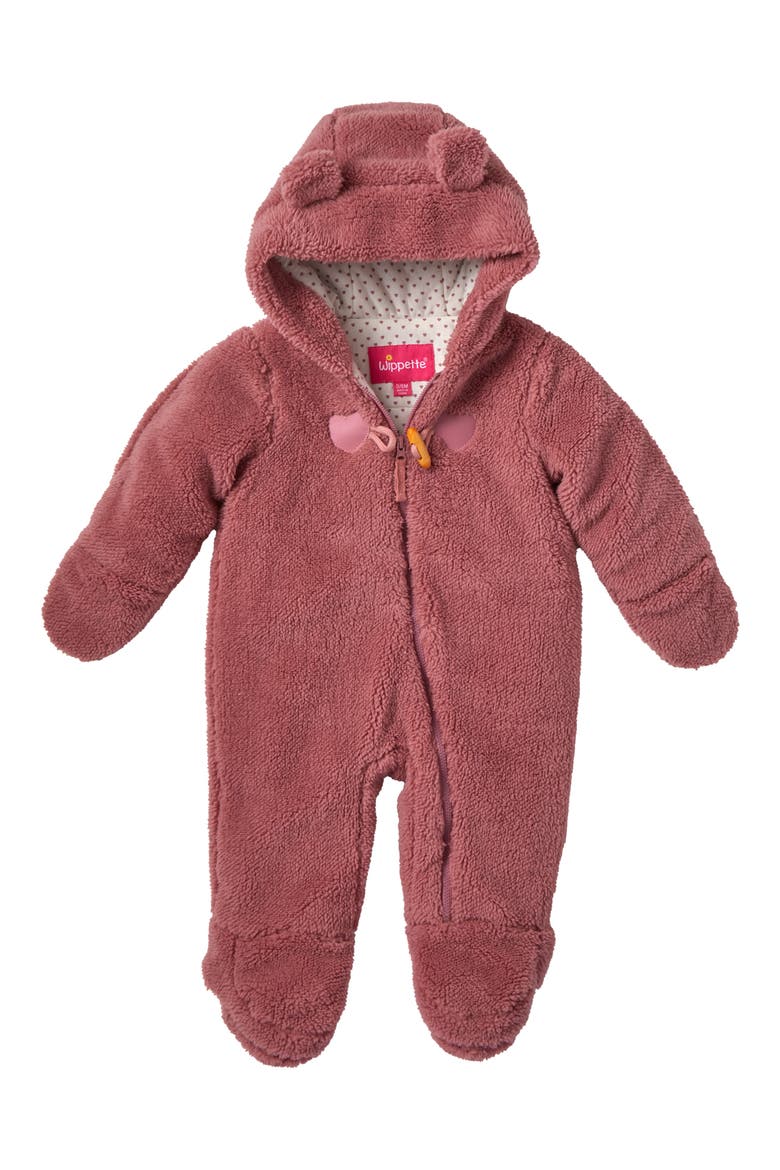 Kids' Toggle Faux Fur Pram Suit, Main, color, MAUVE
