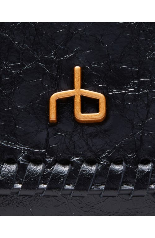 Rag & Bone Small Chelsea Flap Leather Convertible Shoulder Bag In Black