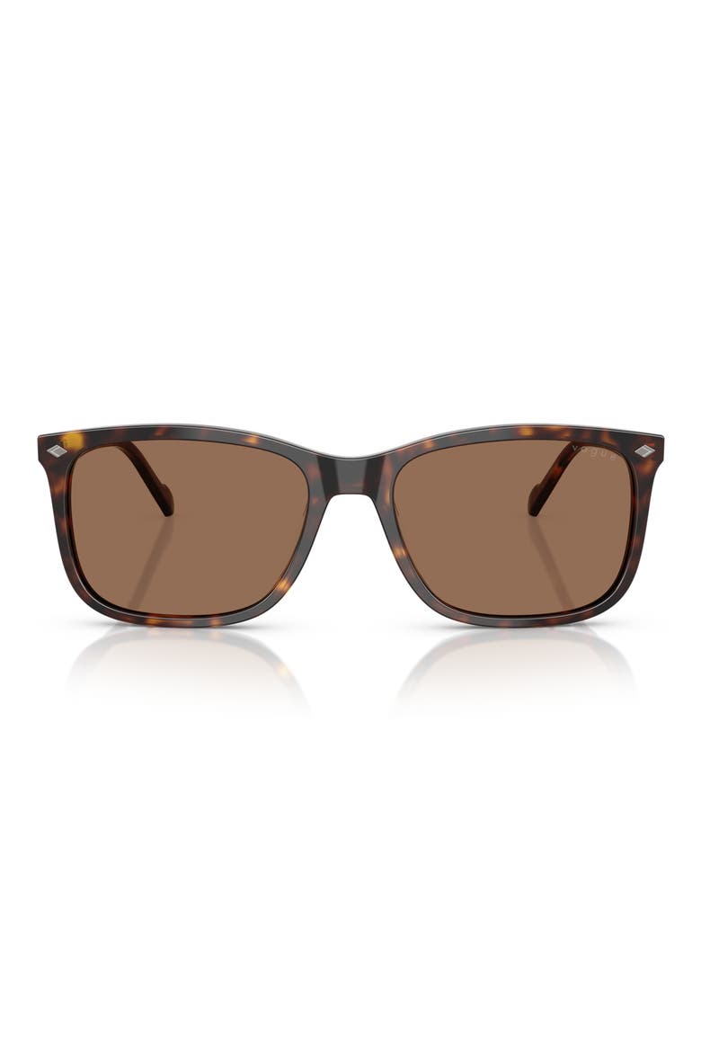 57mm Pillow Sunglasses, Main, color, DARK HAVANA