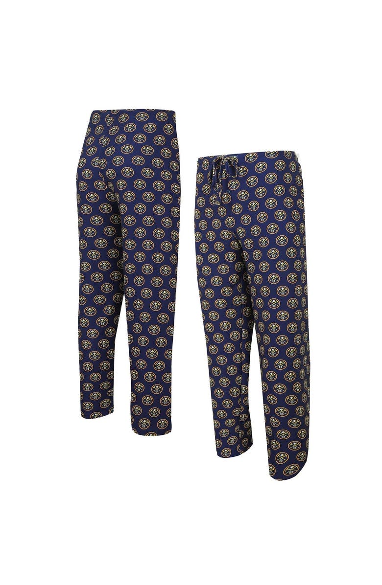 CONCEPTS SPORT Men's Concepts Sport Navy Denver Nuggets Gauge Allover Print Pants, Main, color, Navy