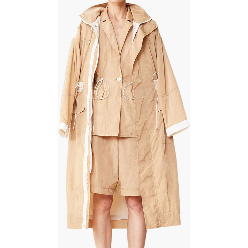 CAALO Parachute Water-Resistant Anorak in Light Beige  product