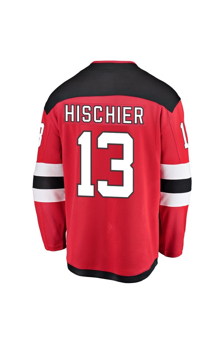 FANATICS Youth Fanatics Branded Nico Hischier Red New Jersey Devils Home Breakaway Player Jersey, Alternate, color, Red