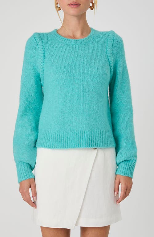 French Connection Braided Trim Sweater in Cshmr Blue 