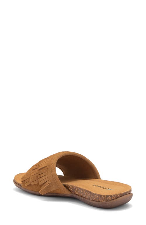 Mykos Clea Fringe Sandal In Brown