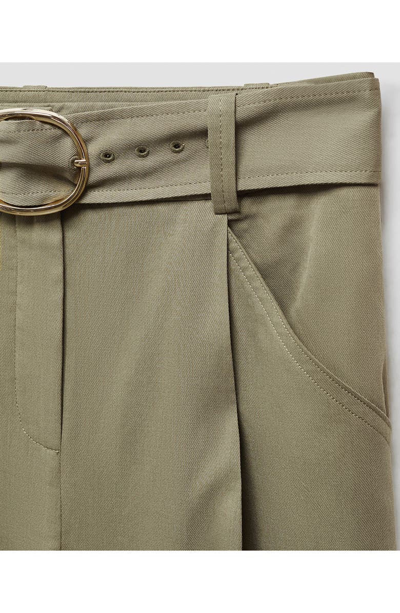 MANGO Angie Belted Wide Leg Pants, Alternate, color, 